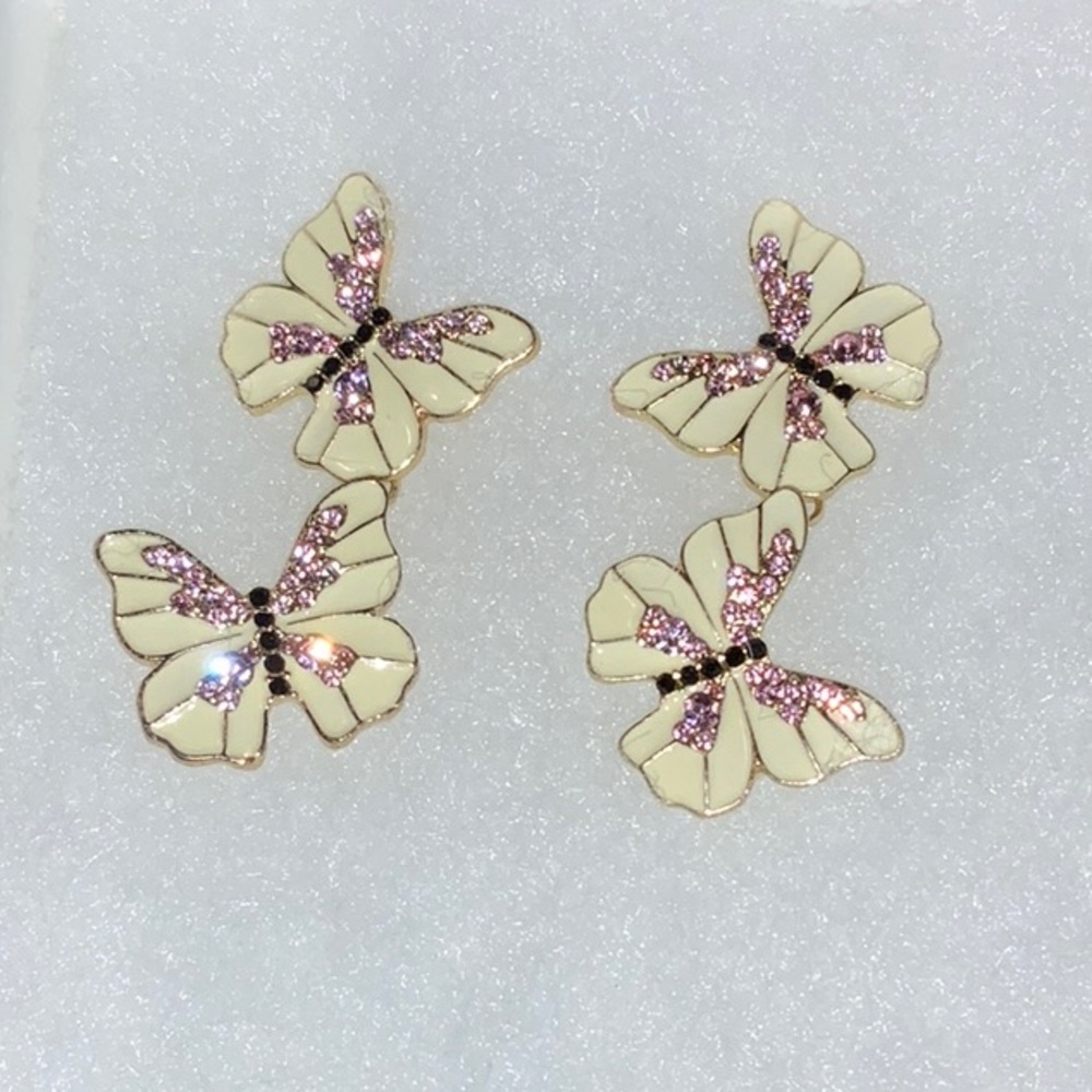 Sugarfix Butterfly Post and Clutch Earrings